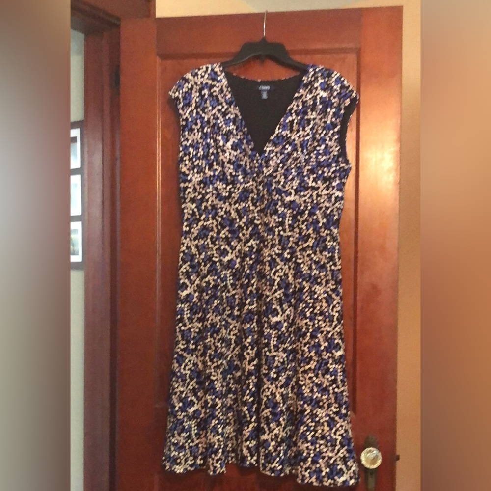 Chaps cap sleeve dress, XL